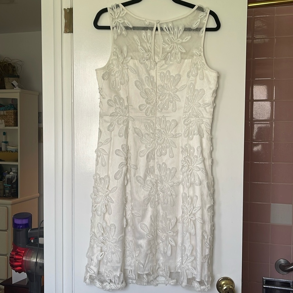 White Adrianna Pappell Dress - Size 10 - NWOT